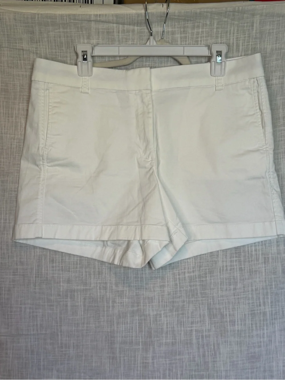 J. Crew Women’s Mid Rise White Chino Shorts 12